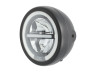 Scheinwerfer Rund 165mm Angel Eye "V2" LED 12V Matt Schwarz
